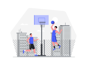 Illustration d'un match de basketball